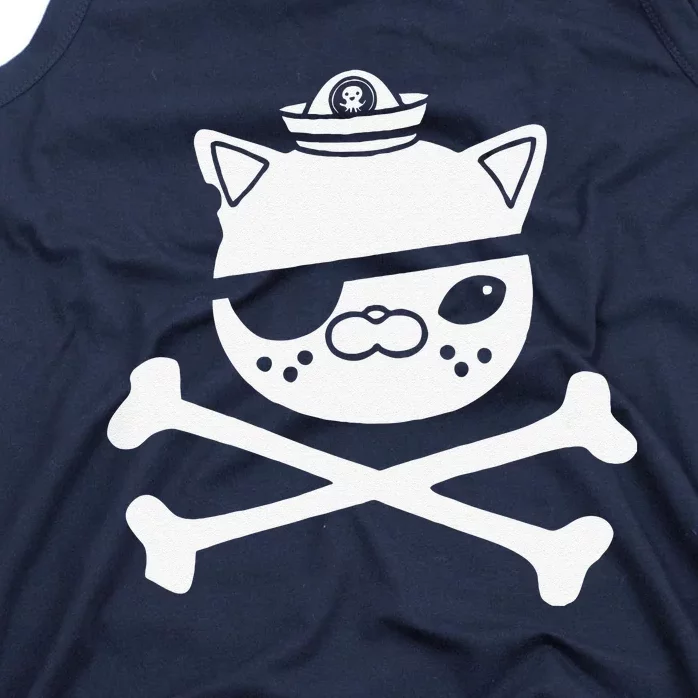 Kwazii Cute Funny Pirate Cat Tee Tank Top