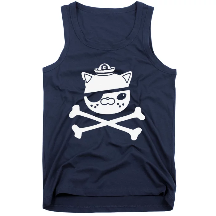 Kwazii Cute Funny Pirate Cat Tee Tank Top