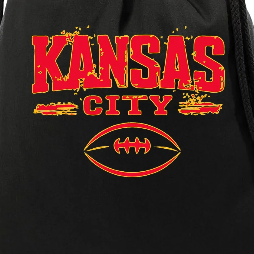 Kansas City Football Drawstring Bag