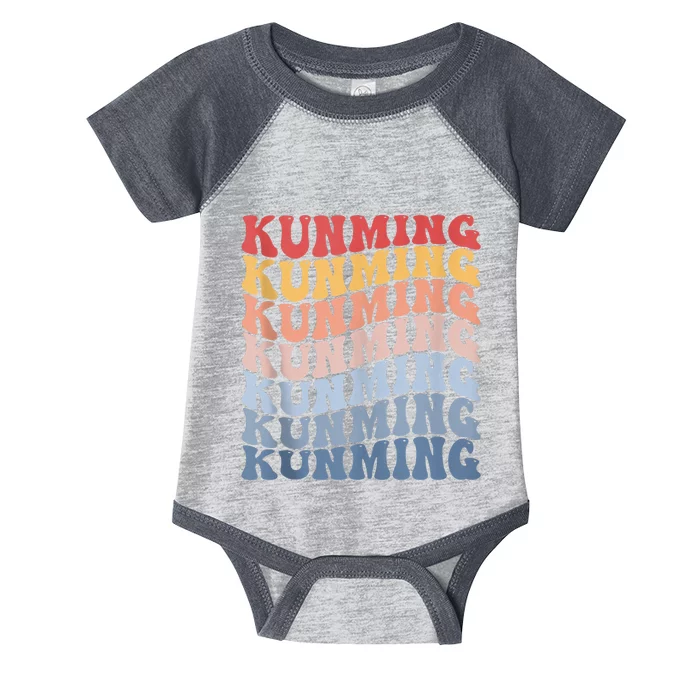 Kunming City Groovy Retro Infant Baby Jersey Bodysuit