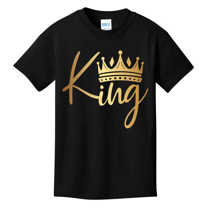 King Crown Gold funny birthday Kids T-Shirt