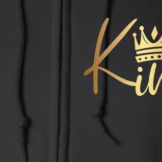 King Crown Gold funny birthday Full Zip Hoodie