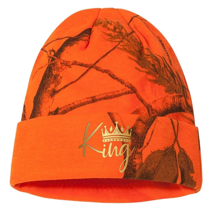 King Crown Gold funny birthday Kati - 12in Camo Beanie