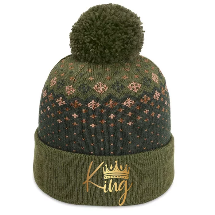 King Crown Gold funny birthday The Baniff Cuffed Pom Beanie