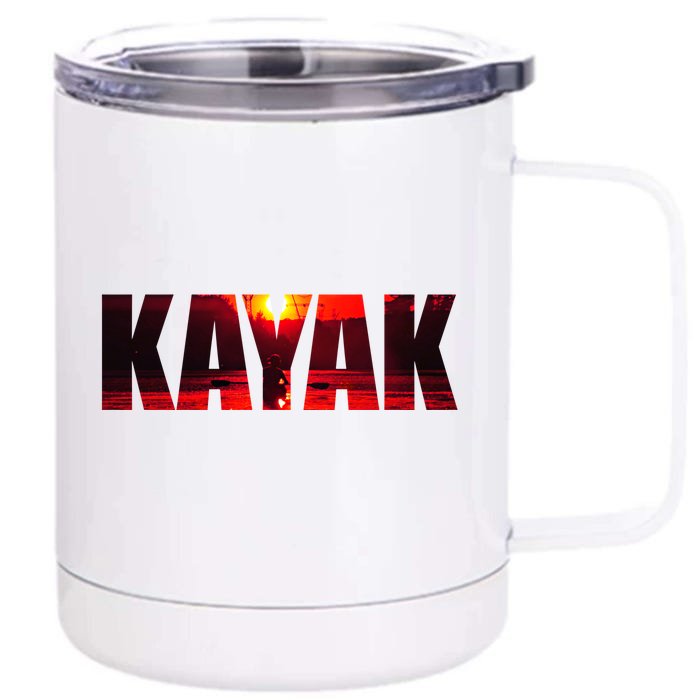 Kayak Cute Gift Front & Back 12oz Stainless Steel Tumbler Cup