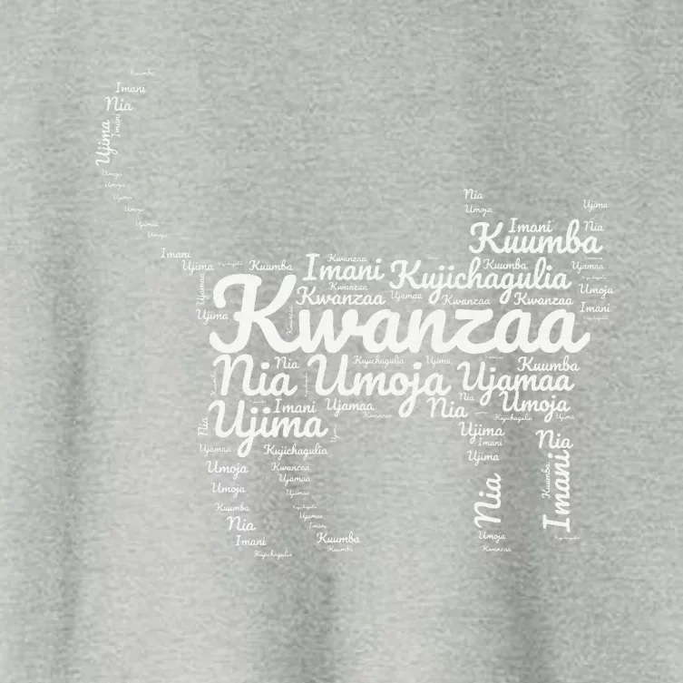 Kwanzaa Cat Graphic 7 Principles African American Holiday Women's Crop Top Tee