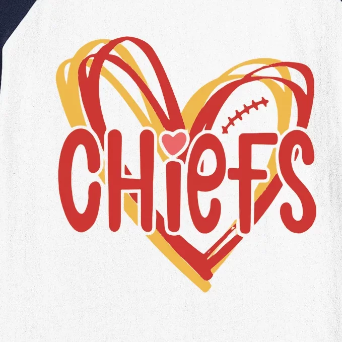 Kansas City Heart Kansas Football Kansas Lover Fan Baseball Sleeve Shirt