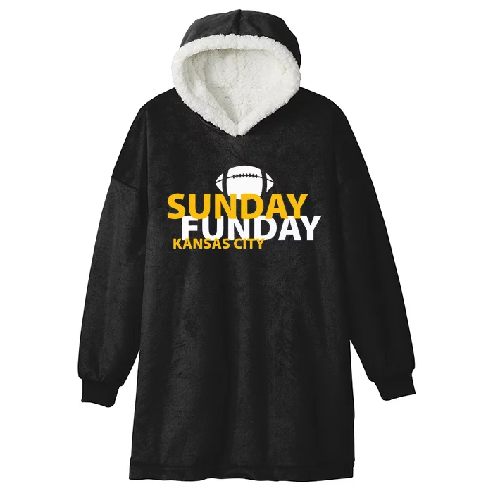 Kansas City Heart Pride Love Gift KC Sunday Funday Hooded Wearable Blanket