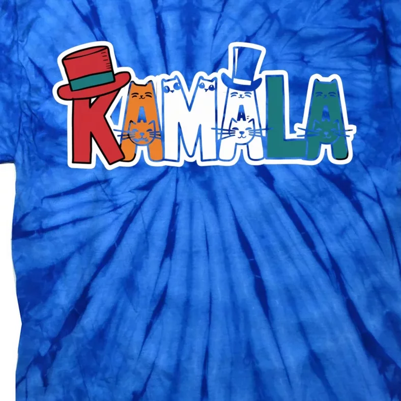 Kamala Cats Hats Fun Personalized Name Gift Tie-Dye T-Shirt