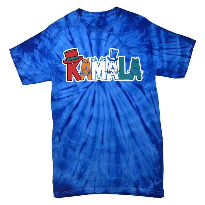 Kamala Cats Hats Fun Personalized Name Gift Tie-Dye T-Shirt