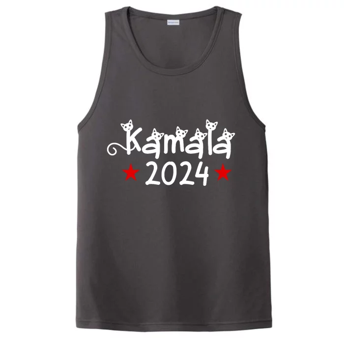 Kamala Cat Harris Walz 2024 Performance Tank