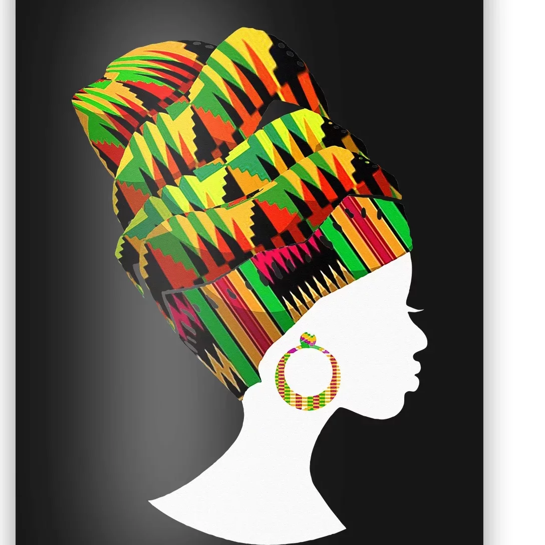 Kente Cloth Head Wrap African American BHM Poster