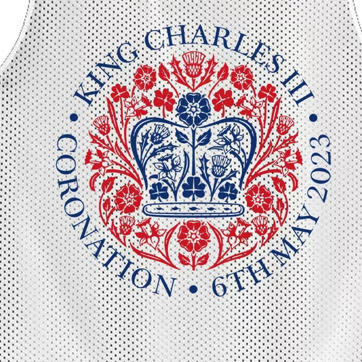 King Charles III Coronation 2023 Mesh Reversible Basketball Jersey Tank