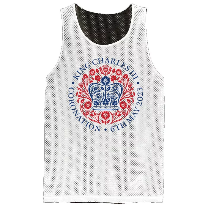 King Charles III Coronation 2023 Mesh Reversible Basketball Jersey Tank