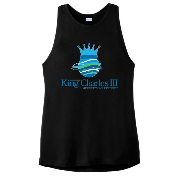 King Charles III Improvement District Ladies Tri-Blend Wicking Tank