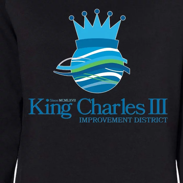 King Charles III Improvement District Womens California Wash Sweatshirt