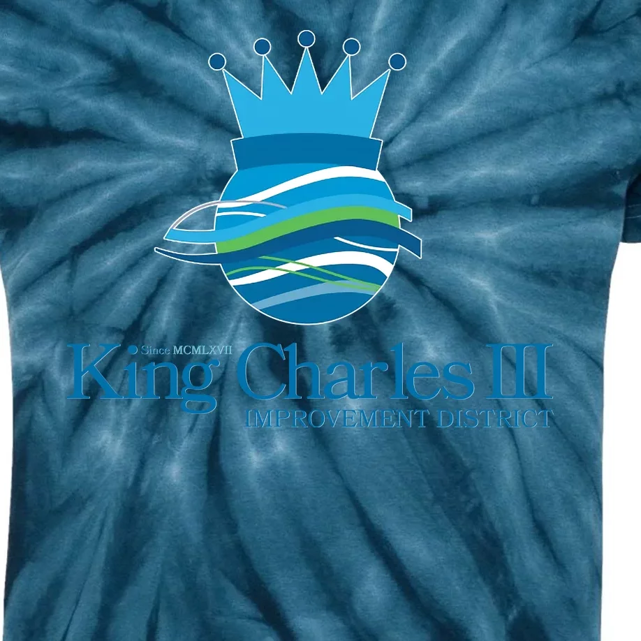 King Charles III Improvement District Kids Tie-Dye T-Shirt