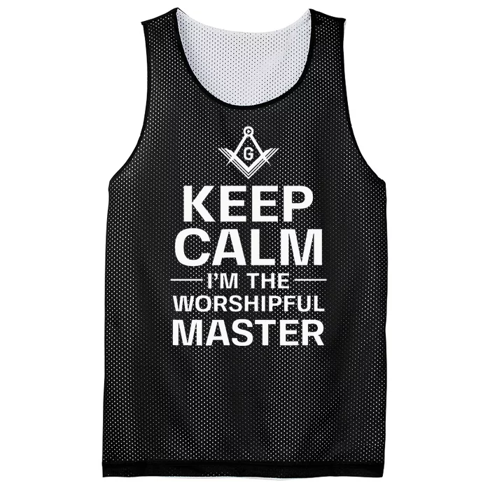 Keep Calm IM The Worshipful Master Freemason Officer Mesh Reversible Basketball Jersey Tank