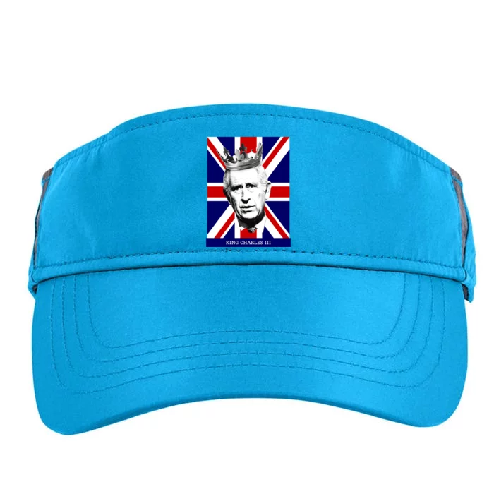 King Charles Iii Funny Gift Union Jack Royal Family Great Gift Adult Drive Performance Visor