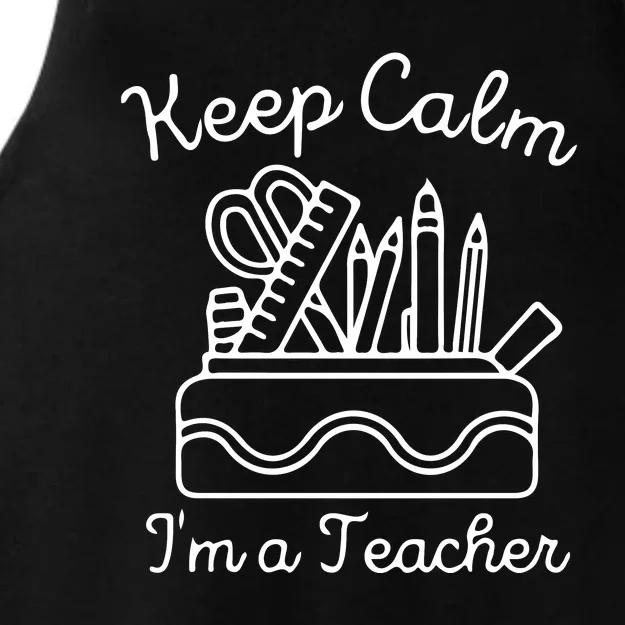 Keep Calm Im A Teacher Back To School Gift Ladies Tri-Blend Wicking Tank