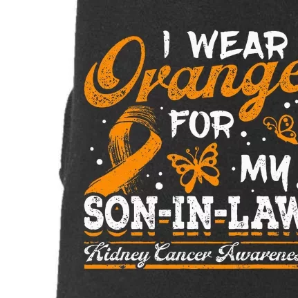 Kidney Cancer I Wear Orange For My Soninlaw Ribbon Doggie 3-End Fleece Hoodie