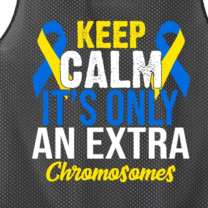 Keep Calm Its Only An Extra Chromosomes Down Syndrome Mesh Reversible Basketball Jersey Tank