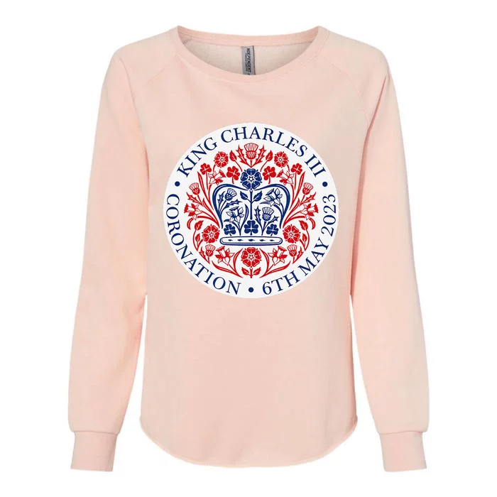 King Charles III Coronation Official Logo Watch Party Womens California Wash Sweatshirt