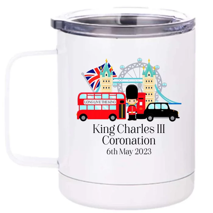 King Charles III Coronation Front & Back 12oz Stainless Steel Tumbler Cup