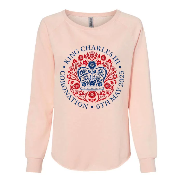 King Charles III Coronation Womens California Wash Sweatshirt