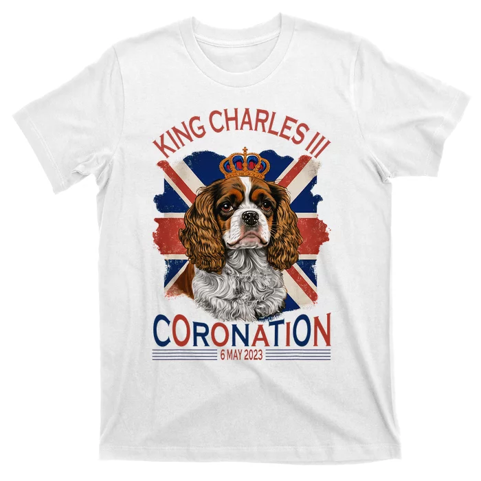 King Charles III British Royal Coronation May Spaniel Dog T-Shirt