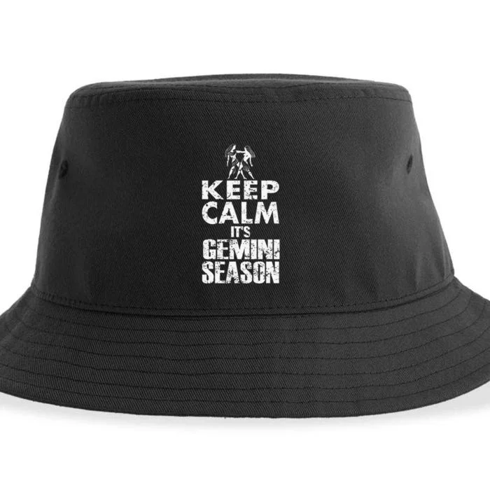 KEEP CALM ITS GEMINI SEASON ZODIAC BIRTHDAY Sustainable Bucket Hat