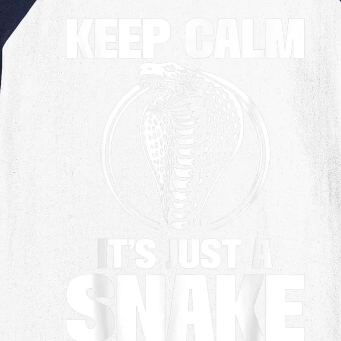 Keep Calm Its Just A Snake Snakes Lover Zoology Reptiles Baseball Sleeve Shirt