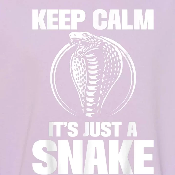 Keep Calm Its Just A Snake Snakes Lover Zoology Reptiles Garment-Dyed Sweatshirt