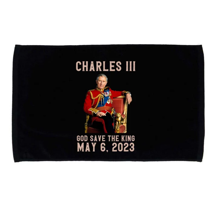 King Charles III Coronation God Save The King Microfiber Hand Towel