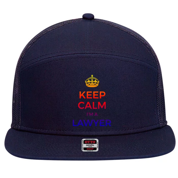 Keep Calm I'm A Lawyer Gift 7 Panel Mesh Trucker Snapback Hat