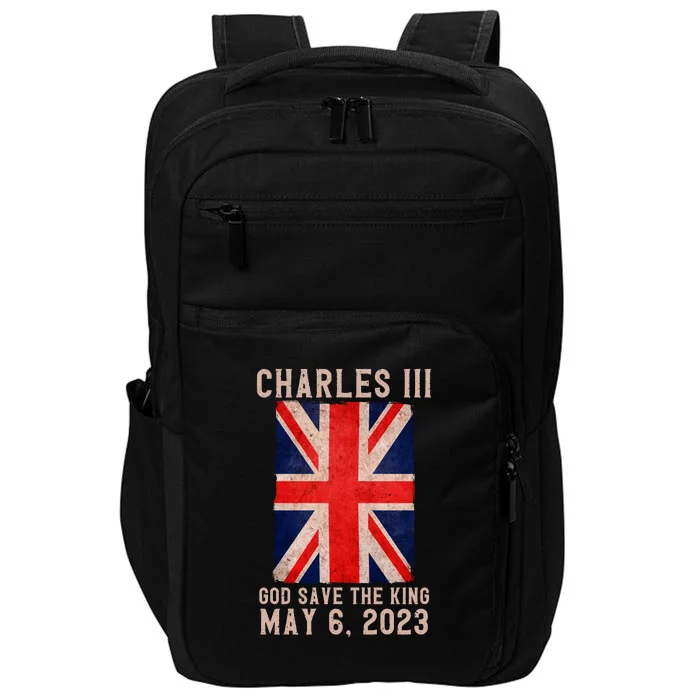 King Charles III Coronation God Save The King Impact Tech Backpack