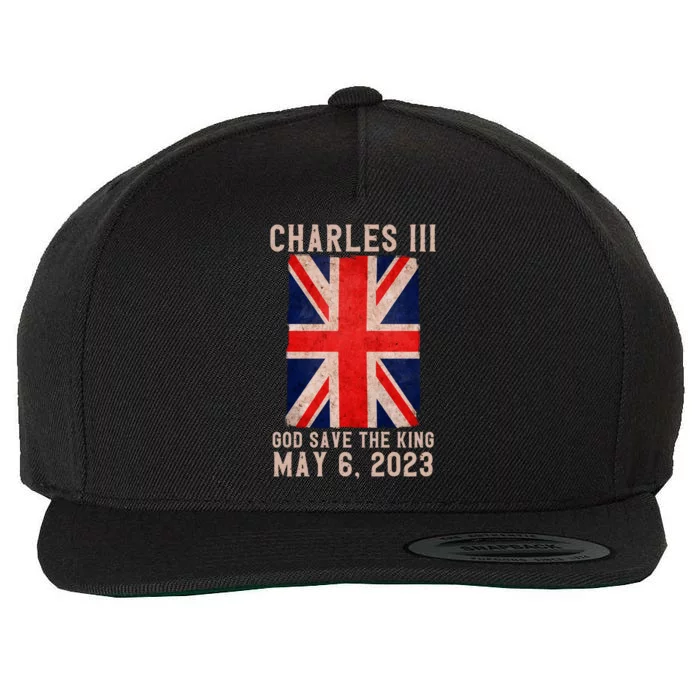 King Charles III Coronation God Save The King Wool Snapback Cap