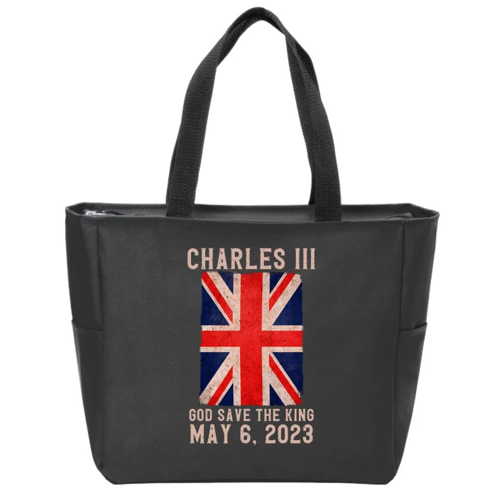 King Charles III Coronation God Save The King Zip Tote Bag