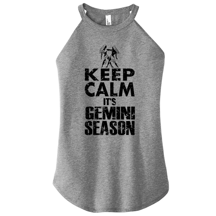 KEEP CALM ITS GEMINI SEASON ZODIAC BIRTHDAY Women’s Perfect Tri Rocker Tank