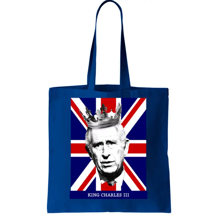 King Charles Iii Gift Union Jack Royal Family Gift Tote Bag