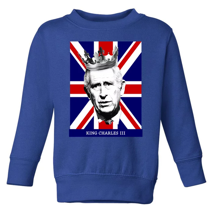 King Charles Iii Gift Union Jack Royal Family Gift Toddler Sweatshirt