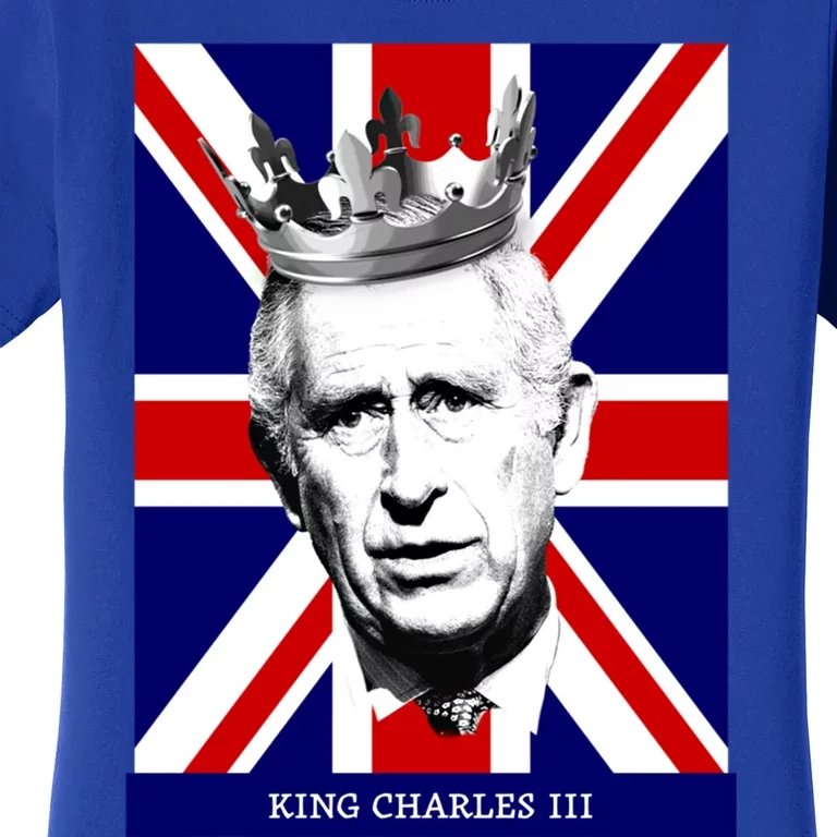 King Charles Iii Gift Union Jack Royal Family Gift Women's T-Shirt