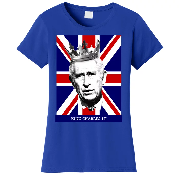 King Charles Iii Gift Union Jack Royal Family Gift Women's T-Shirt