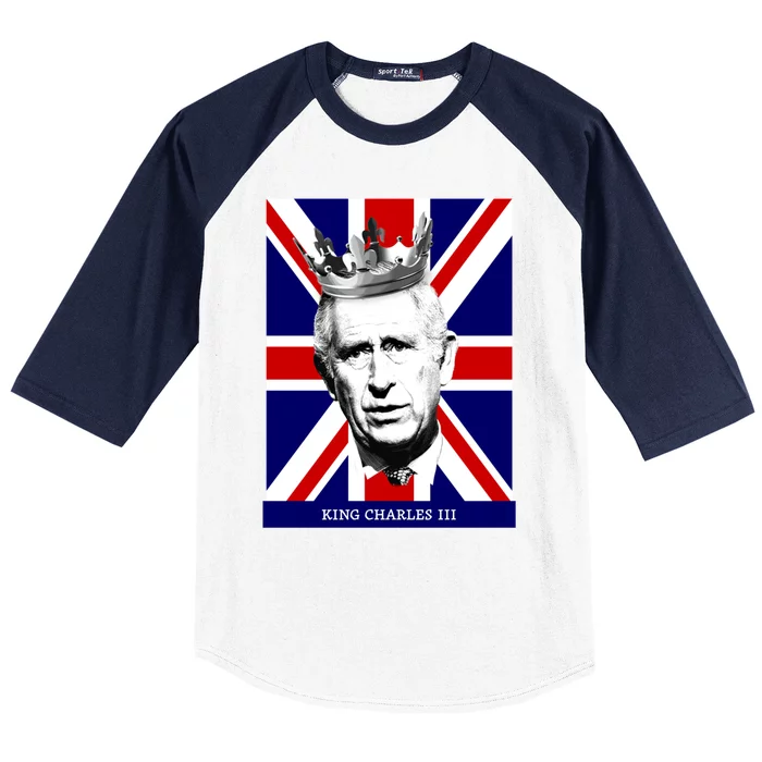 King Charles Iii Gift Union Jack Royal Family Gift Baseball Sleeve Shirt