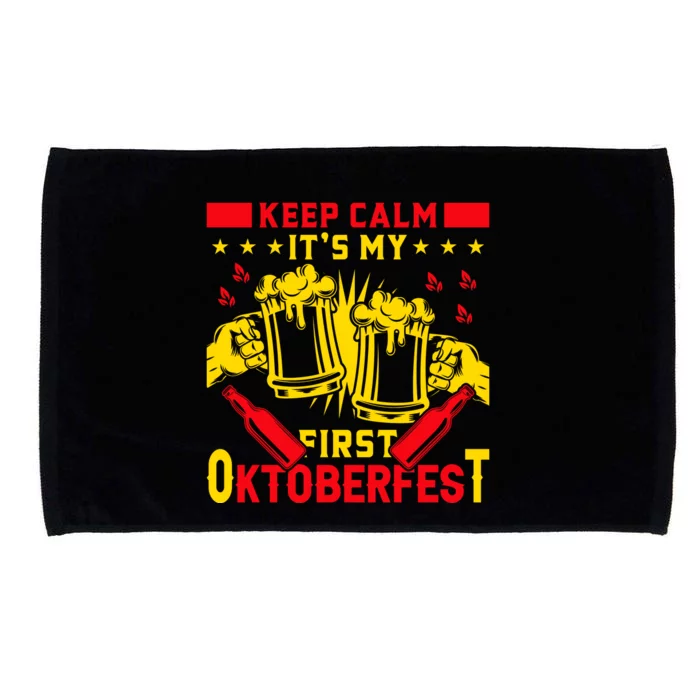 Keep Calm Its My First Oktoberfest Microfiber Hand Towel