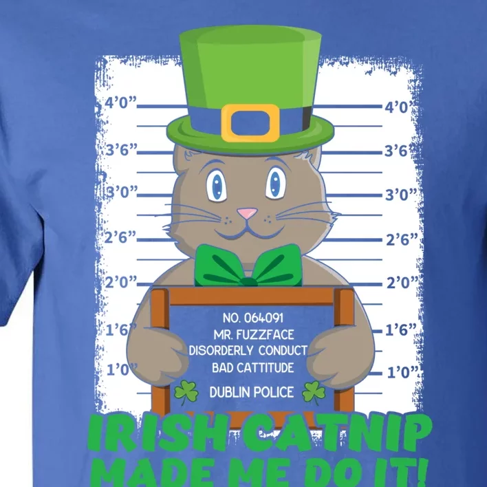 Kawaii Cat Irish Cat Catnip Meow Happy Saint Patrick Day Gift Tall T-Shirt