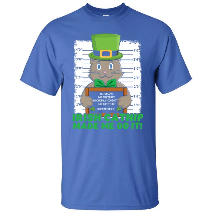 Kawaii Cat Irish Cat Catnip Meow Happy Saint Patrick Day Gift Tall T-Shirt