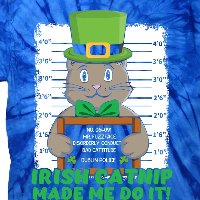 Kawaii Cat Irish Cat Catnip Meow Happy Saint Patrick Day Gift Tie-Dye T-Shirt