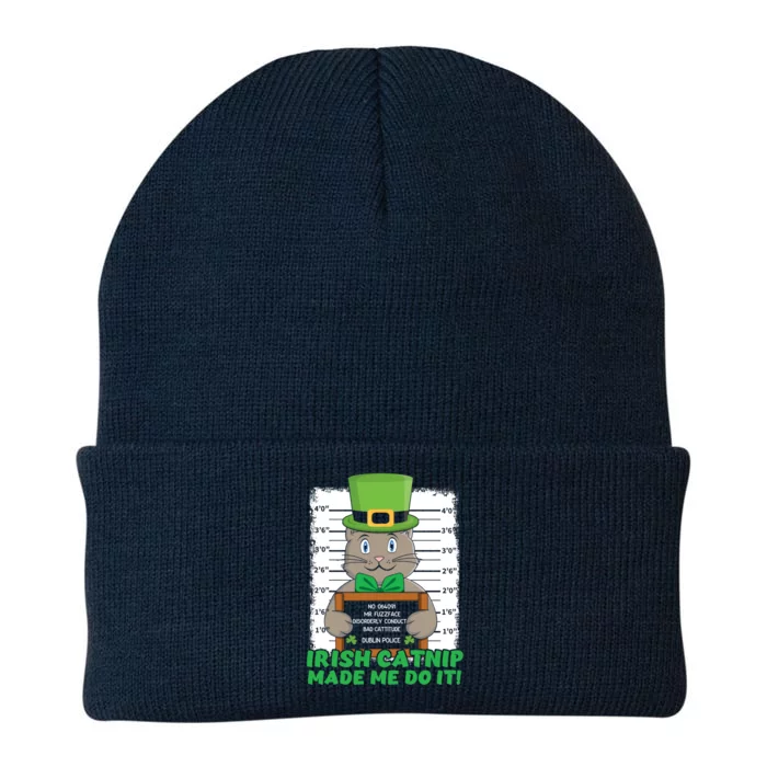 Kawaii Cat Irish Cat Catnip Meow Happy Saint Patrick Day Gift Knit Cap Winter Beanie