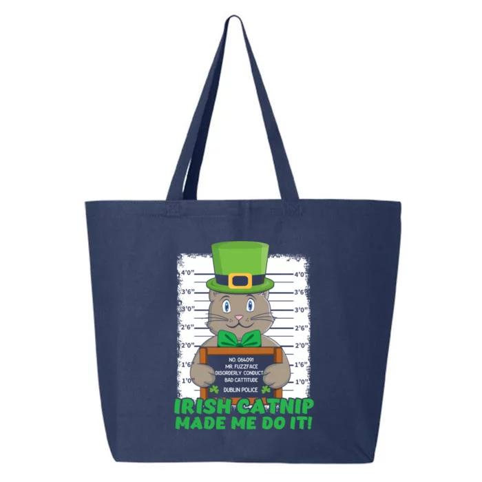 Kawaii Cat Irish Cat Catnip Meow Happy Saint Patrick Day Gift 25L Jumbo Tote